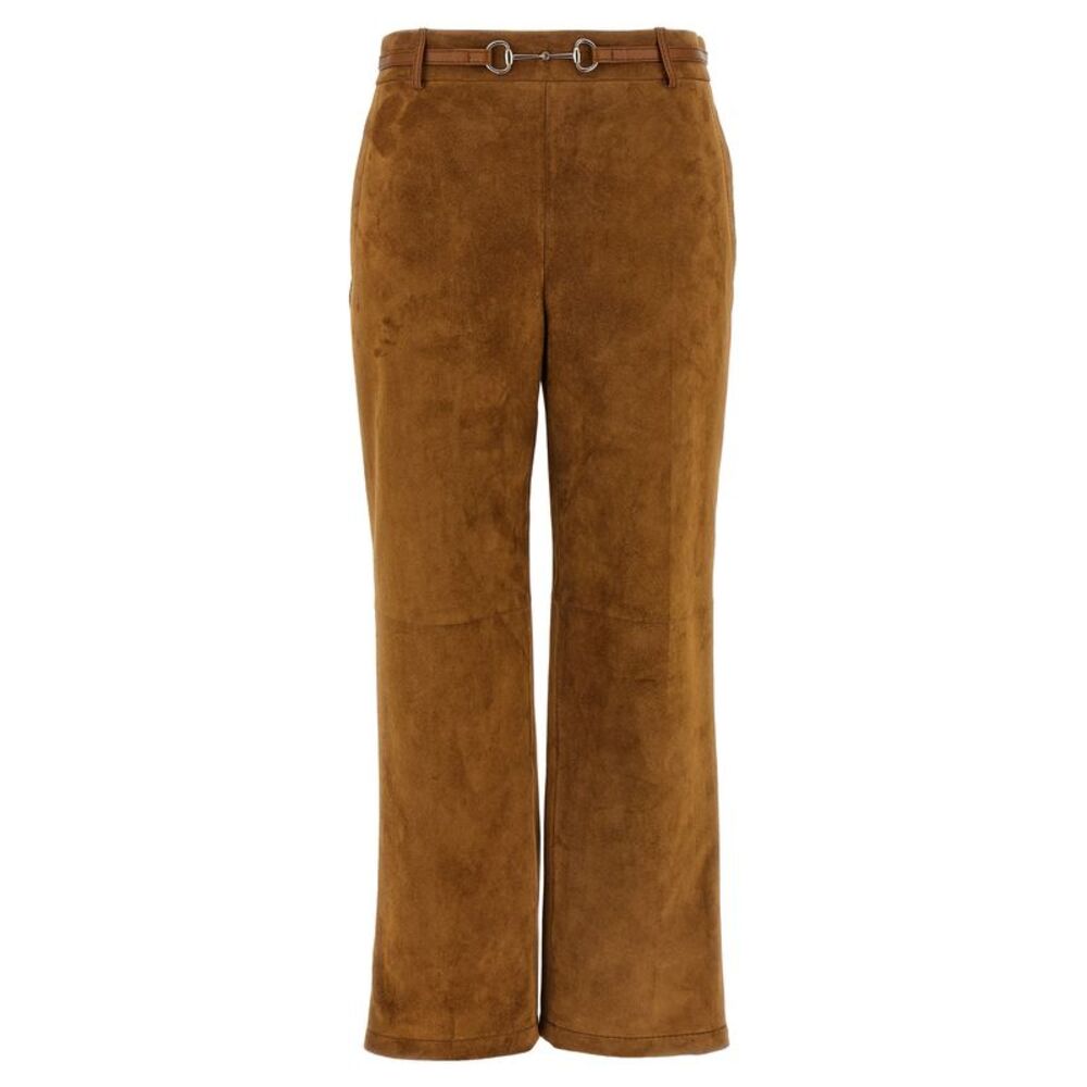 Gucci Brown Calfskin Women's Pants